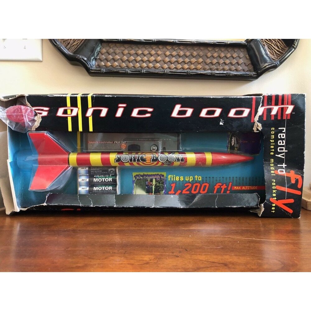 HTF Quest Sonic Boom Model Rocket Kit 1998 Toy Biz Inc Outdoor Fun Kids Science